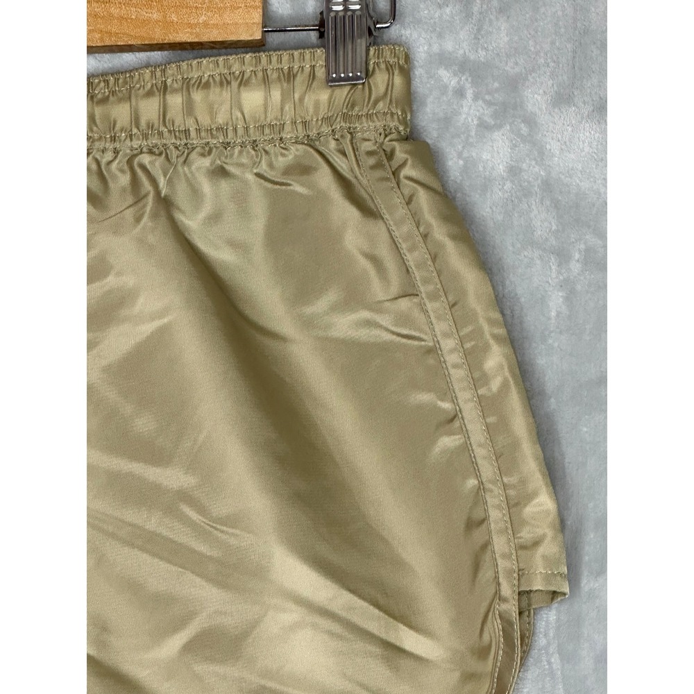 NWT Fear of God Essentials Women Nylon Running Shorts Harvest Tan Logo Medium - Picture 7 of 10